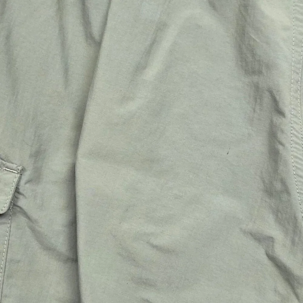 Columbia Windbreaker Cargo Pants Womens Large Cropped Hiking Green - Picture 10 of 12